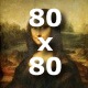 Mona Lisa 80 x 80 pixels