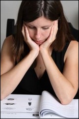 Girl studying book